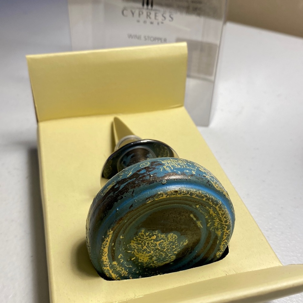 Cypress Home Wine Stopper Rust Round Metal Door Knob